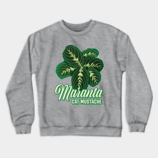 Maranta Cat Mustache Crewneck Sweatshirt